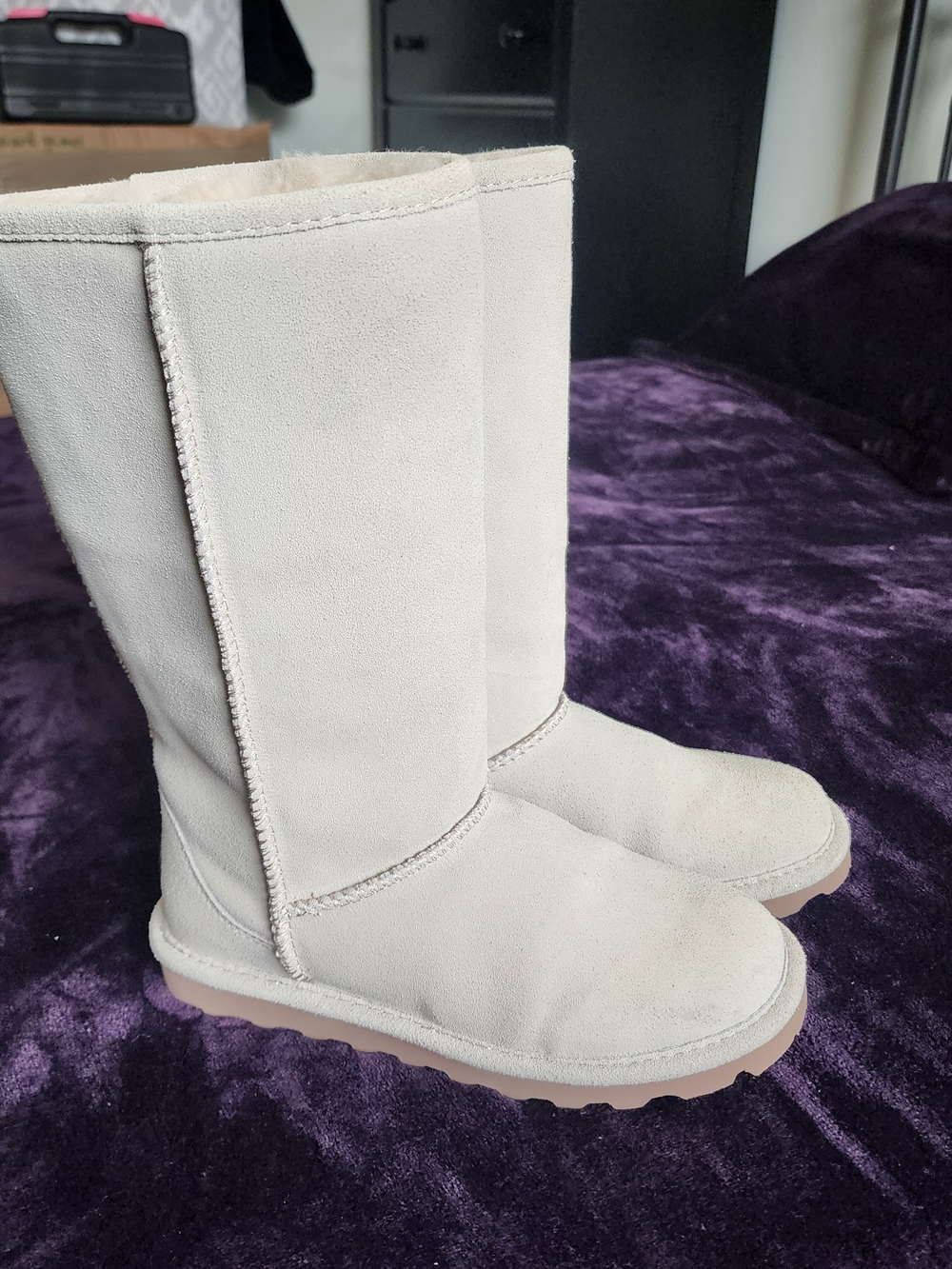 Women’s Classic Bear Paw Tall Shearling Boots - Cream